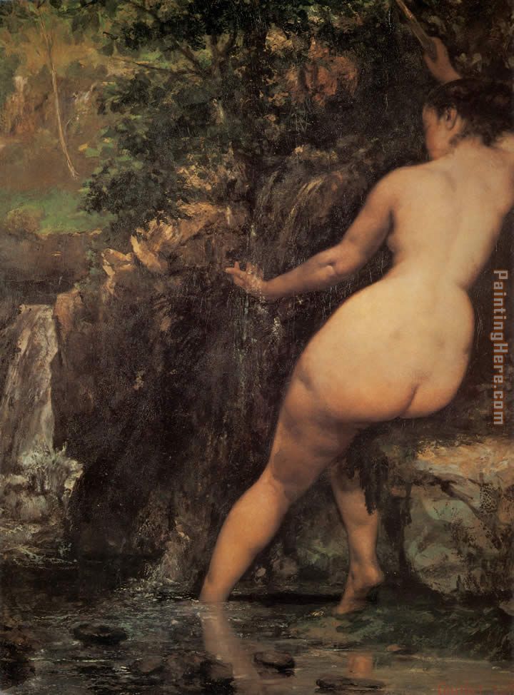 The Source painting - Gustave Courbet The Source art painting